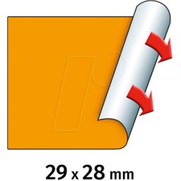METO 30007370 - Etiquetas de precios, 29 x 28 mm, permanentes, naranja, 3500 uni