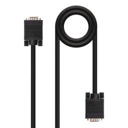 Cable VGA Nanocable 10.15.1305 HDB15 Macho-Macho 5m Negro Doble Apantallado RoHS
