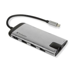 Hub USB-C Verbatim 49142 Multipuerto HDMI, Ethernet, SD/microSD, USB 3.0