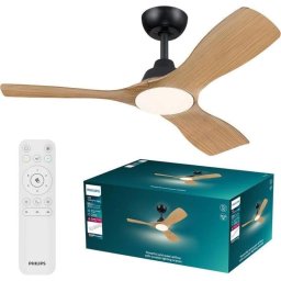 Ventilador de techo Philips Olas 3 aspas LED 107 cm regulable negro