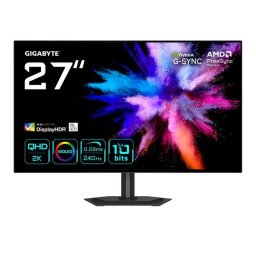 Monitor Gigabyte GO27Q24G 27" QHD 240Hz OLED FreeSync Premium G-Sync HDR400 Regulable en Altura