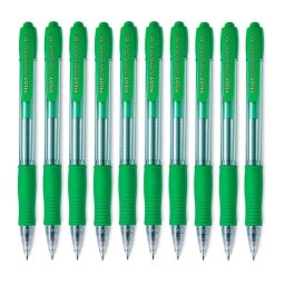 Bolígrafo Pilot Super Grip Retráctil Caja de 10 Unidades Verde
