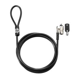 Cable antirrobo HP con llave de 10 mm para portátiles y dispositivos
