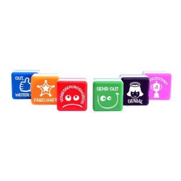Set de 6 Sellos Office Box para Profesores de Motivación con caja de plástico