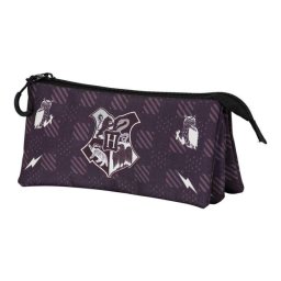Estuche escolar portatodo triple Harry Potter Karactermania marrón 23 x 11 x 7 cm