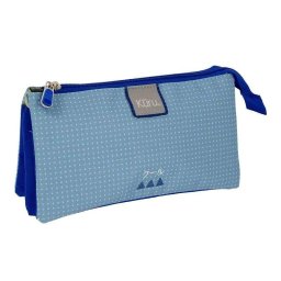 Estuche Portatodo Triple Plano Grafoplás Kūru Azul Escolar