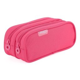 Estuche Portátil Officebox Colorline Doble Compartimento Fucsia