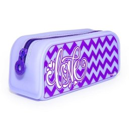 Estuche escolar de silicona Office Box Love cierre cremallera soft touch