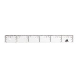Regla Plástico Transparente Liderpapel 30 cm con Borde Biselado