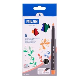 Rotuladores Milan para Tejidos Caja de 6 Colores