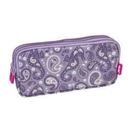 Estuche Escolar Portatodo Milan Drops 3 Compartimentos Violeta