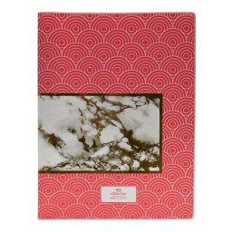 Carpeta Officebox A4 con 40 Fundas Transparentes y Tapa Flexible Coral