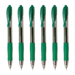 Bolígrafo Pilot G-2 Retráctil 0.7 mm Set 6 Unidades Verde