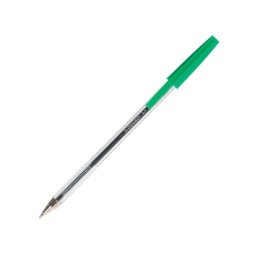 Bolígrafo Q-Connect Transparente Verde Medio Pack 50 Unidades