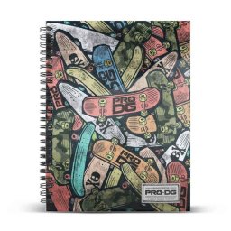 Cuaderno Espiral Prodg A5 120 Hojas Cuadrícula 5 mm Tapa Dura