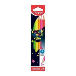 Lápices Maped Color'Peps Fluo Triangulares 6 Unidades