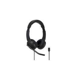 Auriculares Kensington H1000 con cable USB-C, cancelación de ruido y micrófono profesional negro