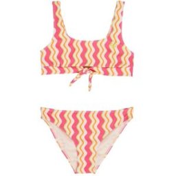 Roxy Conjunto de bikini crop de niños Bold Waves . (10 años) Rosa