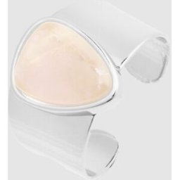 Luxenter Anillo ajustable áfrica moda acabado en rodio con cuarzo rosa. Plata