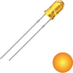 QUADRIOS QUAD 2111O154 - LED de 3 mm, con cable, amarillo, 700 mcd, 30°.