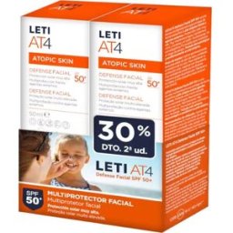 LetiAT4 Atopic Skin Defense Facial Spf50+ 2x50 ml