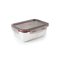 Lacor Ecoinox - Recipiente Rectangular De 0.5l En Acero Inoxidable Apto Microondas