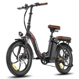 Bicicleta Eléctrica Fafrees F20+ Pro Motor 250W Batería 36V 25Ah Neumáticos 20" Frenos Disco Negro