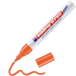 Marcador Permanente Edding 8750 Punta Redonda Naranja Aluminio 2-4 mm
