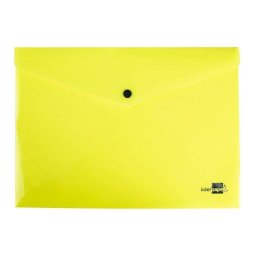 Carpeta Dossier Liderpapel Broche Polipropileno A4 50 Hojas Amarillo Fluor