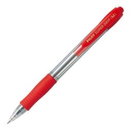 Bolígrafo Retráctil Pilot Super Grip Rojo Tinta Aceite Punta Media