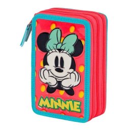 Estuche Plumier Triple Karactermania Disney Minnie Mouse 44 Piezas Rosa