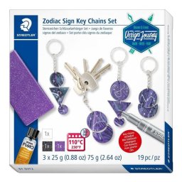 Set de Manualidades Staedtler Design Journey Llaveros del Zodiaco FIMO