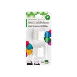Goma de Borrar Triangular Liderpapel Ecológica Sin PVC Blister 2 Unidades