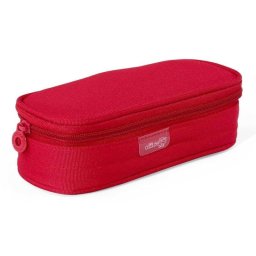 Estuche Escolar Officebox Multiuso Rojo con Solapa Porta Lápices