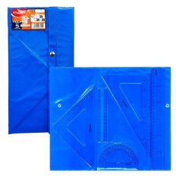 Kit Geométrico Maped Technic 4 Piezas Transparente Azul