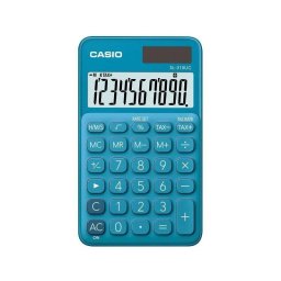 Calculadora de bolsillo Casio SL-310UC-GN solar y con batería, 10 dígitos, azul