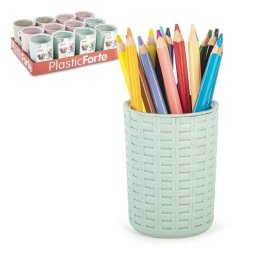 Portalápices Plastic Forte Rattan Set de 2 Unidades Marrón