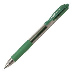 Bolígrafo Retráctil Pilot G2 0.7 mm Tinta Base de Gel Verde