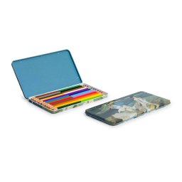 Caja metálica con lápices de colores doble punta Javier Señoras Playa