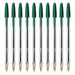 Bolígrafo BIC Cristal Original Verde Set de 10 Unidades
