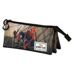 Estuche escolar portatodo triple Spiderman Webslinger Karactermania multicolor