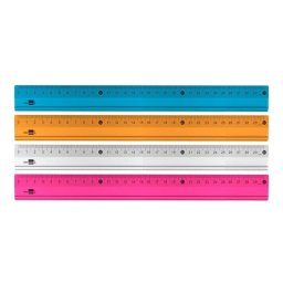 Regla de Aluminio Liderpapel 30 cm con Base Biselada