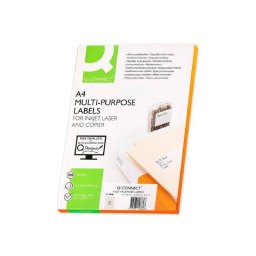 Caja 100 Hojas Din A4 Etiquetas Adhesivas 70x42 Mm Q-Connect Kf10648