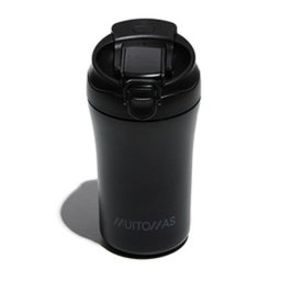 Taza de viaje Muitomas WBOTTLETH350BK con pajita integrada 350 ml Negro