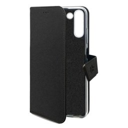 Funda para móvil Celly WALLY cartera piel sintética negra con soporte para Galaxy A15