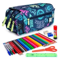 Estuche Escolar Triple Grafoplás ColePack EcoDesign con 36 Utensilios Incluidos