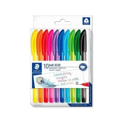 Bolígrafo Triangular Ergonómico Staedtler 4320 Multicolor Estuche 10 Unidades