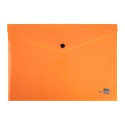 Carpeta Dossier Liderpapel Broche Polipropileno DIN A4 50 Hojas Naranja Fluor
