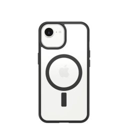 Funda para móvil OtterBox React MagSafe Cover TPU y policarbonato negro transparente para iPhone 17e/16e/15/14/13