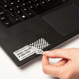Cinta para impresora de etiquetas Brother TZE-SE5 Negro sobre blanco 24 mm
